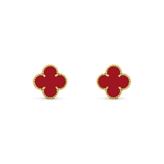 [Echo Fine ]CLOVER MINI 9.5MM CARNELIAN EARRINGS
