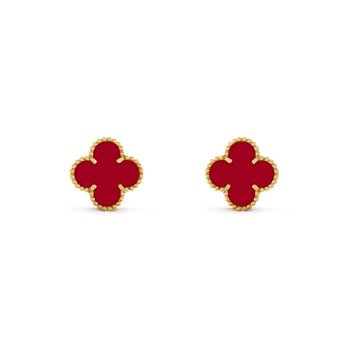 [Echo Fine ]CLOVER MEDIUM 1 MOTIFS CARNELIAN  EARRINGS