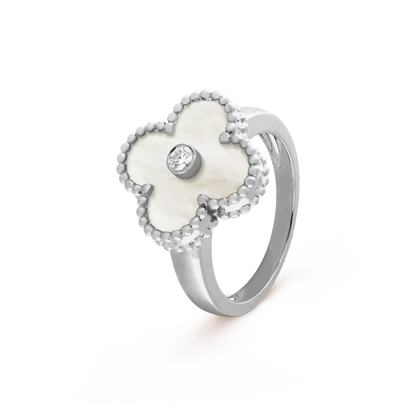 [Echo Fine ]CLOVER SILVER MOP DIAMOND RING