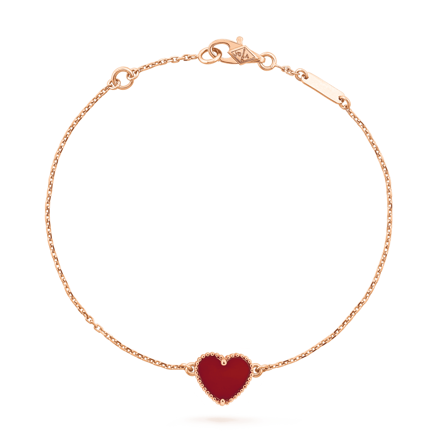 [Echo Fine ]HEART CARNELIAN PINK GOLD BRACELET