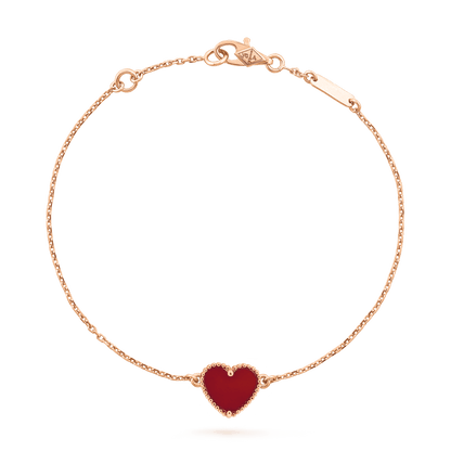 [Echo Fine ]HEART CARNELIAN PINK GOLD BRACELET