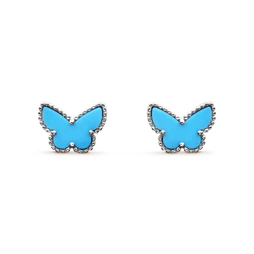 [Echo Fine ]BUTTERFLY TURQUOISE EARRINGS SILVER