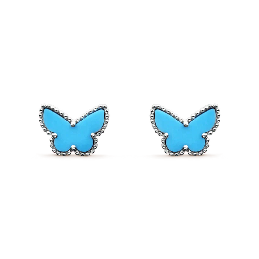 [Echo Fine ]BUTTERFLY TURQUOISE EARRINGS SILVER