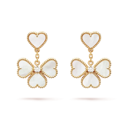 [Echo Fine ]CLOVER SWEET WHITE MOP EARRINGS