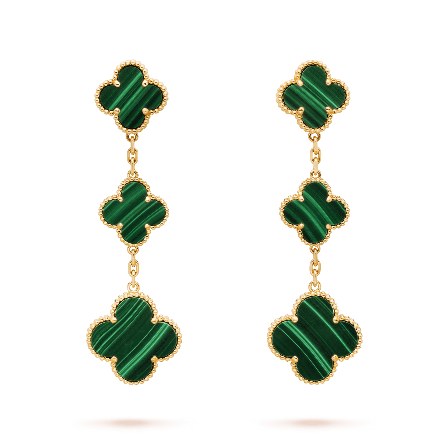 [Echo Fine ]CLOVER MALACHITE 3 MOTIFS GOLD