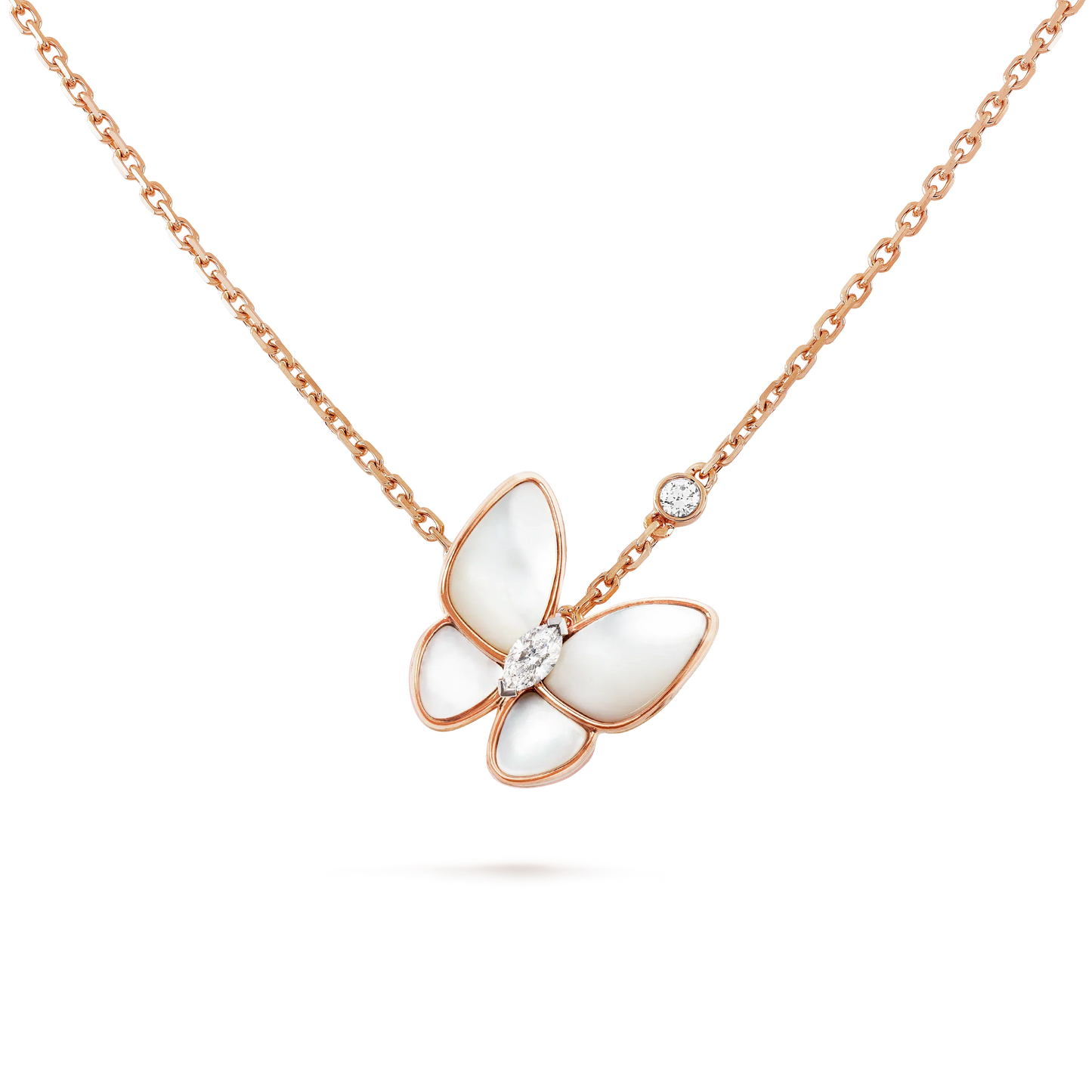 [Echo Fine ]BUTTERFLY MOP DIAMOND NECKLACE