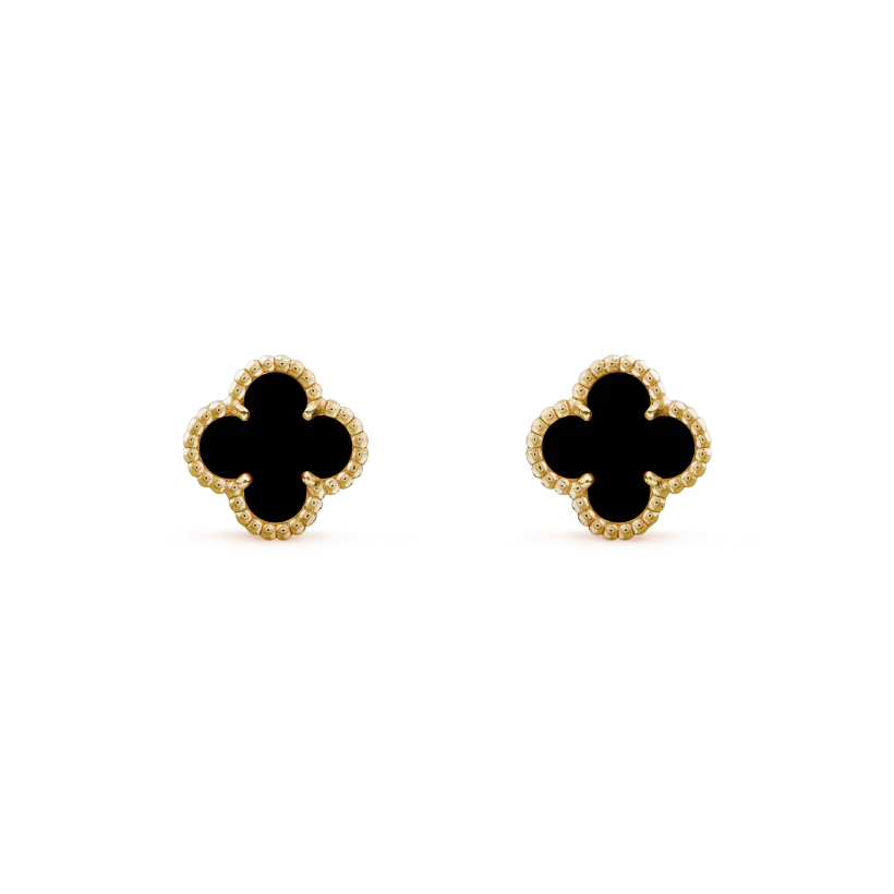 [Echo Fine ]CLOVER MINI 9.5MM BLACK MOP EARRINGS