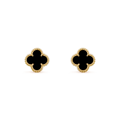 [Echo Fine ]CLOVER MINI 9.5MM BLACK MOP EARRINGS