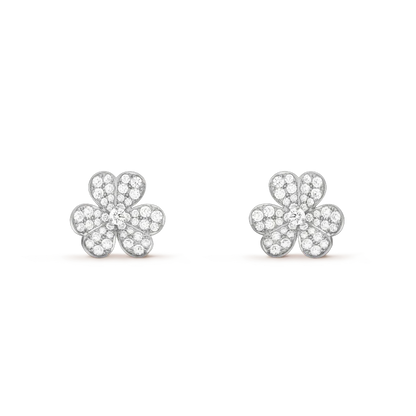 [Echo Fine ]CLOVER COMOS DIAMOND EARRINGS SILVER