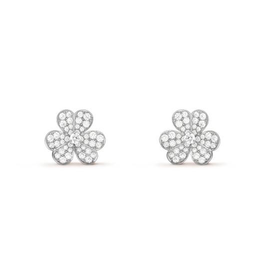 [Echo Fine ]CLOVER COMOS DIAMOND EARRINGS SILVER