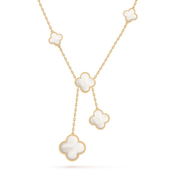 [Echo Fine ]CLOVER MOTHER OF PEARL NECKLACE 6 MOTIF