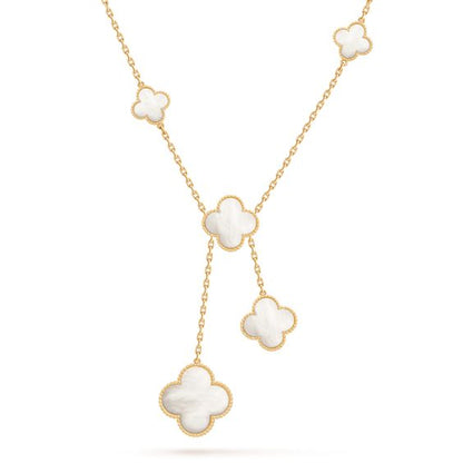 [Echo Fine ]CLOVER MOTHER OF PEARL NECKLACE 6 MOTIF