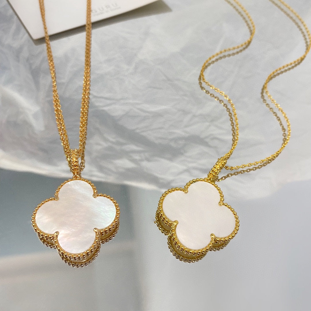 [Echo Fine ]CLOVER 25MM MOP LARGE PENDANT NECKLACE