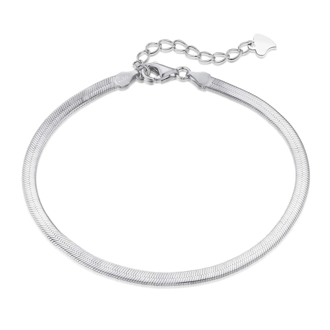 [Echo Fine ]Flat Snake Bone Chain Blade Necklace