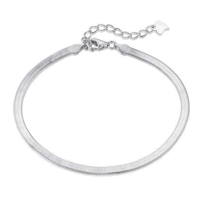 [Echo Fine ]Flat Snake Bone Chain Blade Necklace