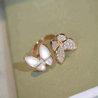 [Echo Fine ]TWIN BUTTERFLY DIAMOND MOP RING