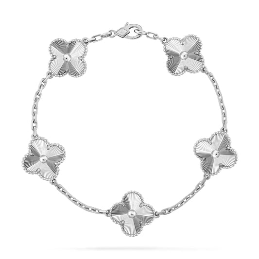 [Echo Fine ]CLOVER SILVER 5 MOTIFS BRACELET