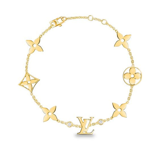 [Echo Fine ]STAR AND SUN 7 MOTIFS GOLD BRACELET