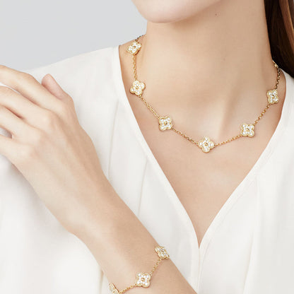 [Echo Fine ]CLOVER 10 MOTIFS DIAMOND NECKLACE