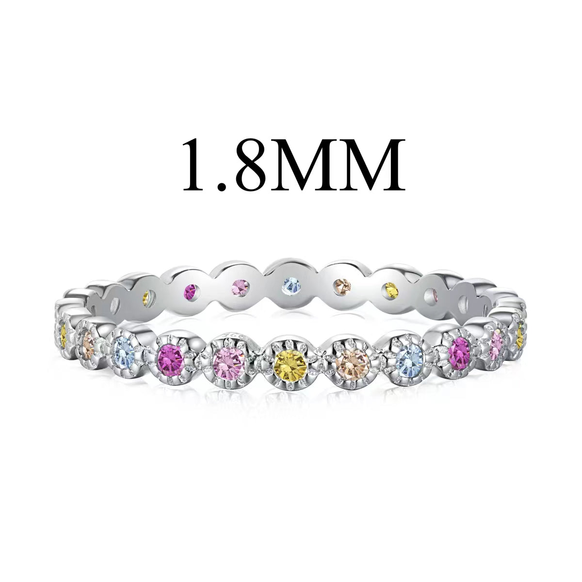 [Echo Fine ]Unique Scintillating Round Cut Daily Ring