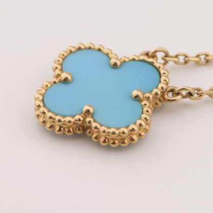 [Echo Fine ]CLOVER 15MM VINTAGE TURQUOISE NECKLACE