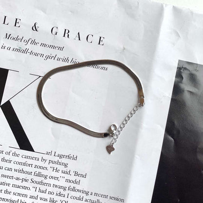 [Echo Fine ]Flat Snake Bone Chain Blade Necklace