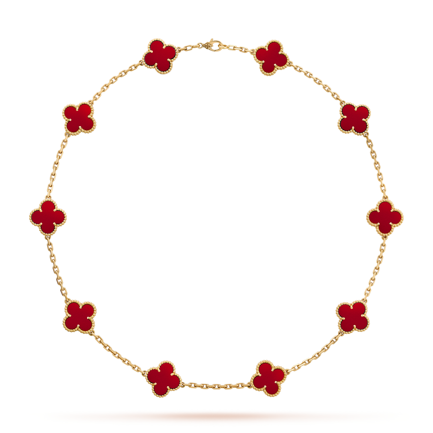 [Echo Fine ]CLOVER 10 MOTIFS CARNELIAN NECKLACE