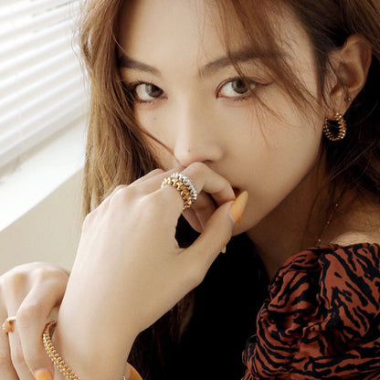 [Echo Fine ]CLASH SMALL HOOP EARRINGS