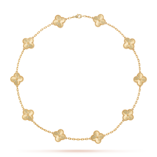 [Echo Fine ]CLOVER 10 MOTIFS LASER NECKLACE