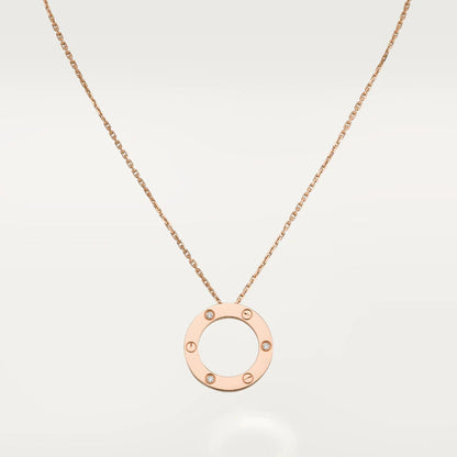 [Echo Fine ]LOVE NECKLACE 16MM 3 DIAMONDS
