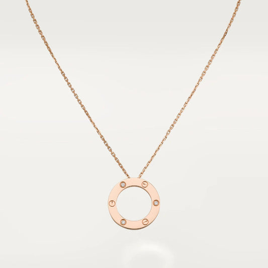 [Echo Fine ]LOVE NECKLACE 16MM 3 DIAMONDS
