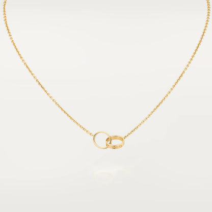 [Echo Fine ]LOVE NECKLACE DOUBLE RING GOLD