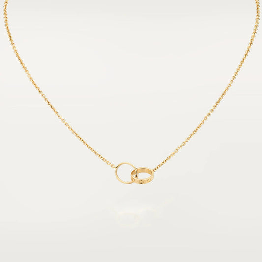 [Echo Fine ]LOVE NECKLACE DOUBLE RING GOLD