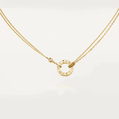 [Echo Fine ]LOVE NECKLACE 16MM 2 DIAMONDS