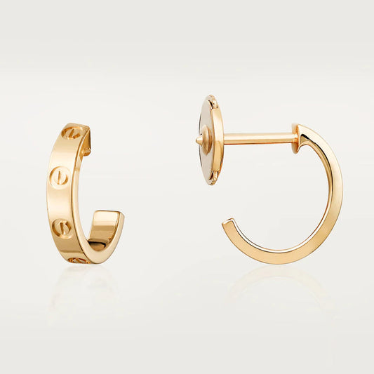 [Echo Fine ]LOVE EARRINGS 2.65MM PINK GOLD