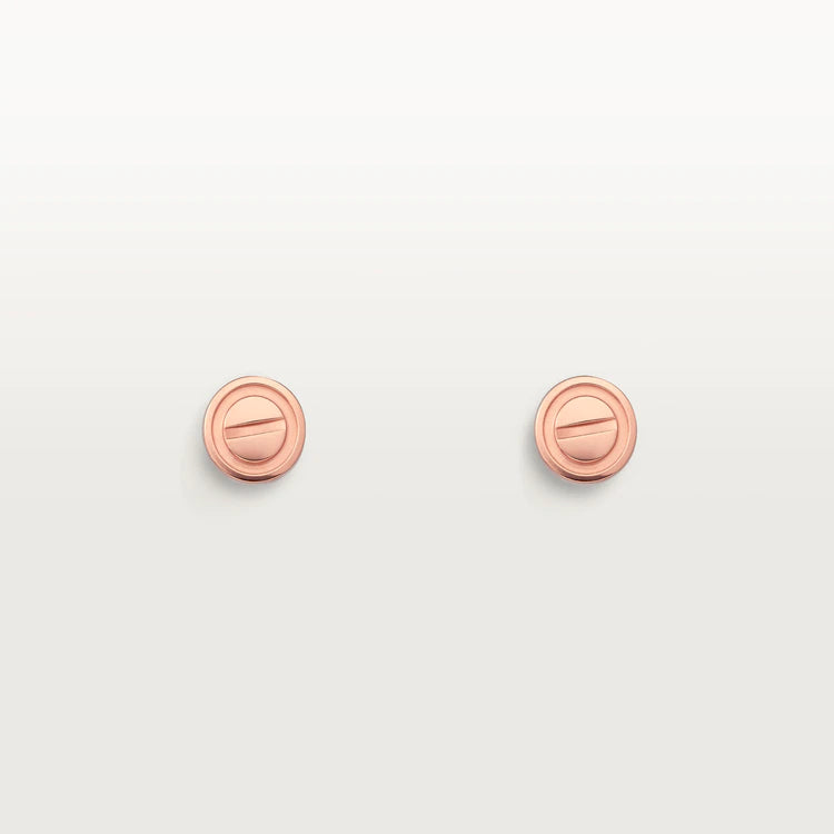 [Echo Fine ]LOVE EARRINGS PINK GOLD 10MM