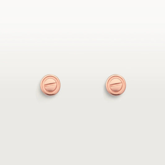 [Echo Fine ]LOVE EARRINGS PINK GOLD 10MM