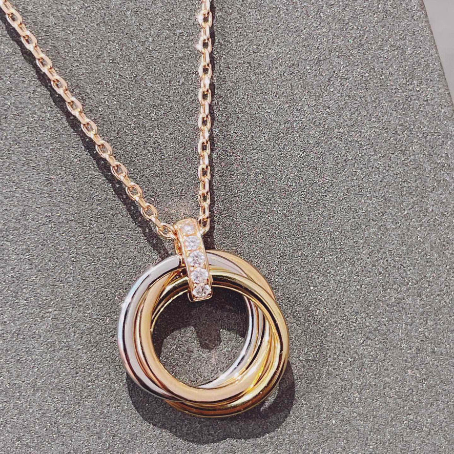 [Echo Fine ]TRINITY NECKLACE GOLD  DIAMONDS