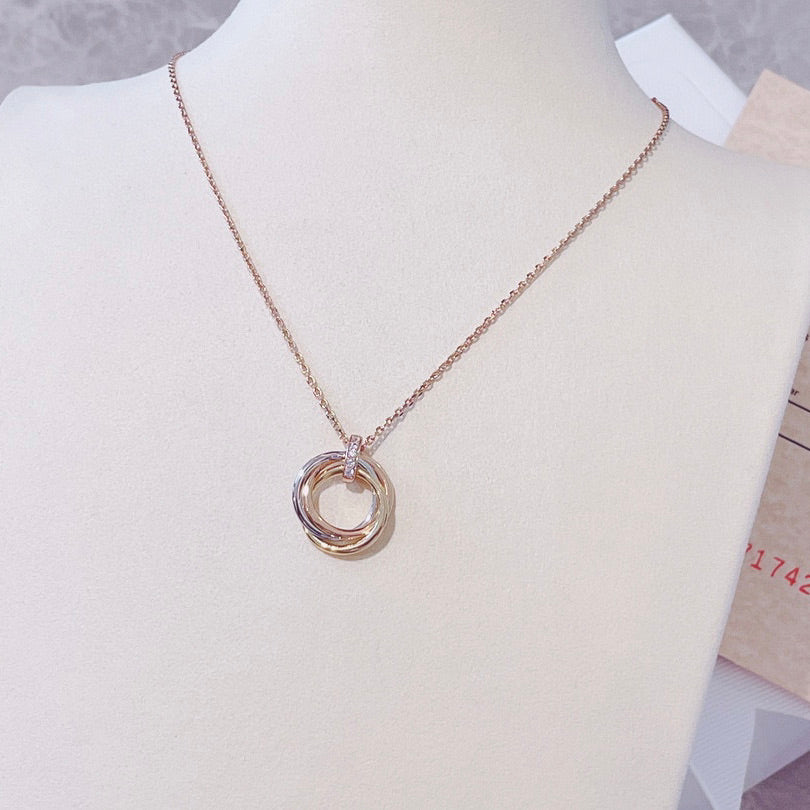 [Echo Fine ]TRINITY NECKLACE GOLD  DIAMONDS