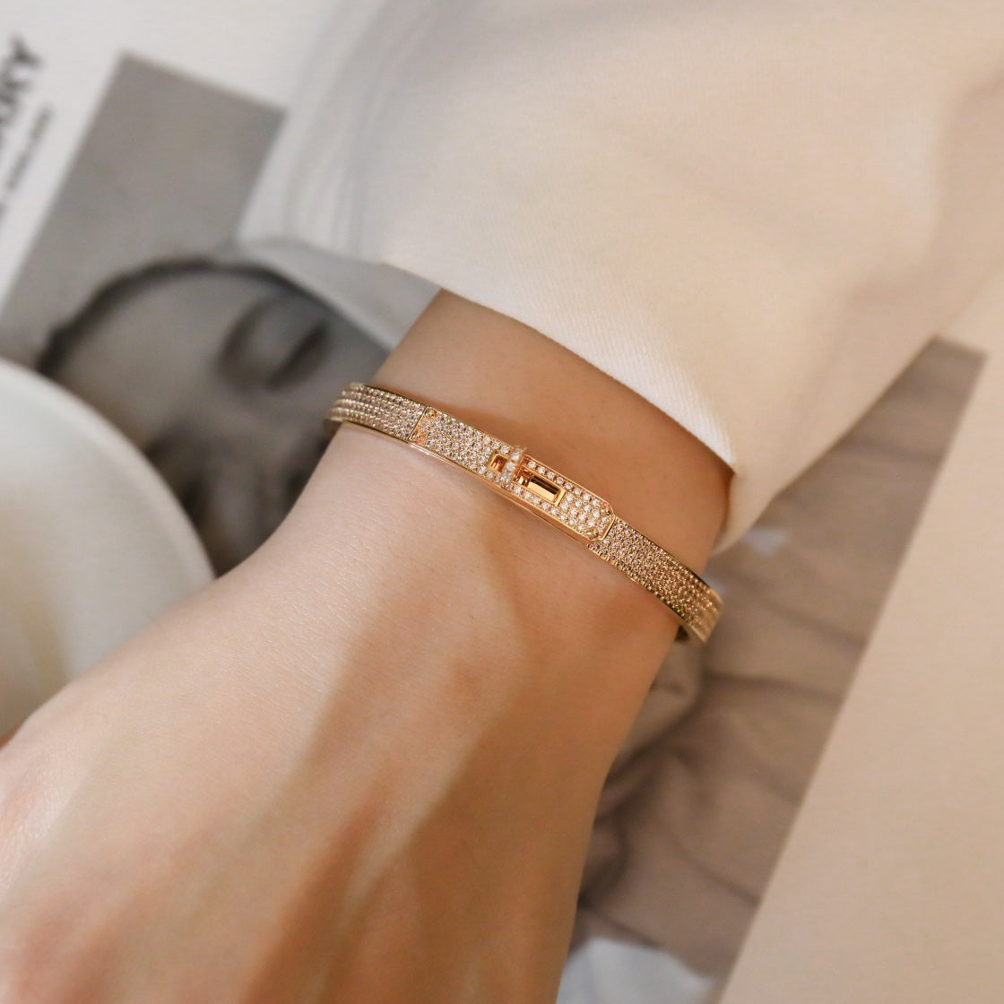 [Echo Fine ]KELLY BRACELET DIAMOND PAVED