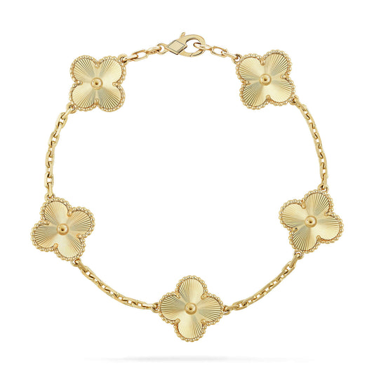 [Echo Fine ]CLOVER 5 FLOWERS LASER BRACELET