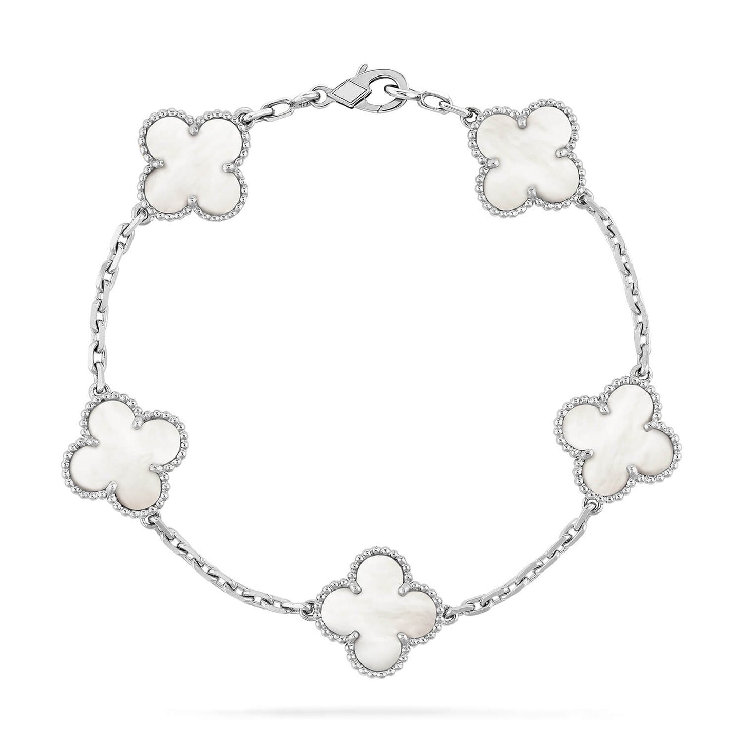 [Echo Fine ]CLOVER SILVER MOP 5 MOTIF BRACELET