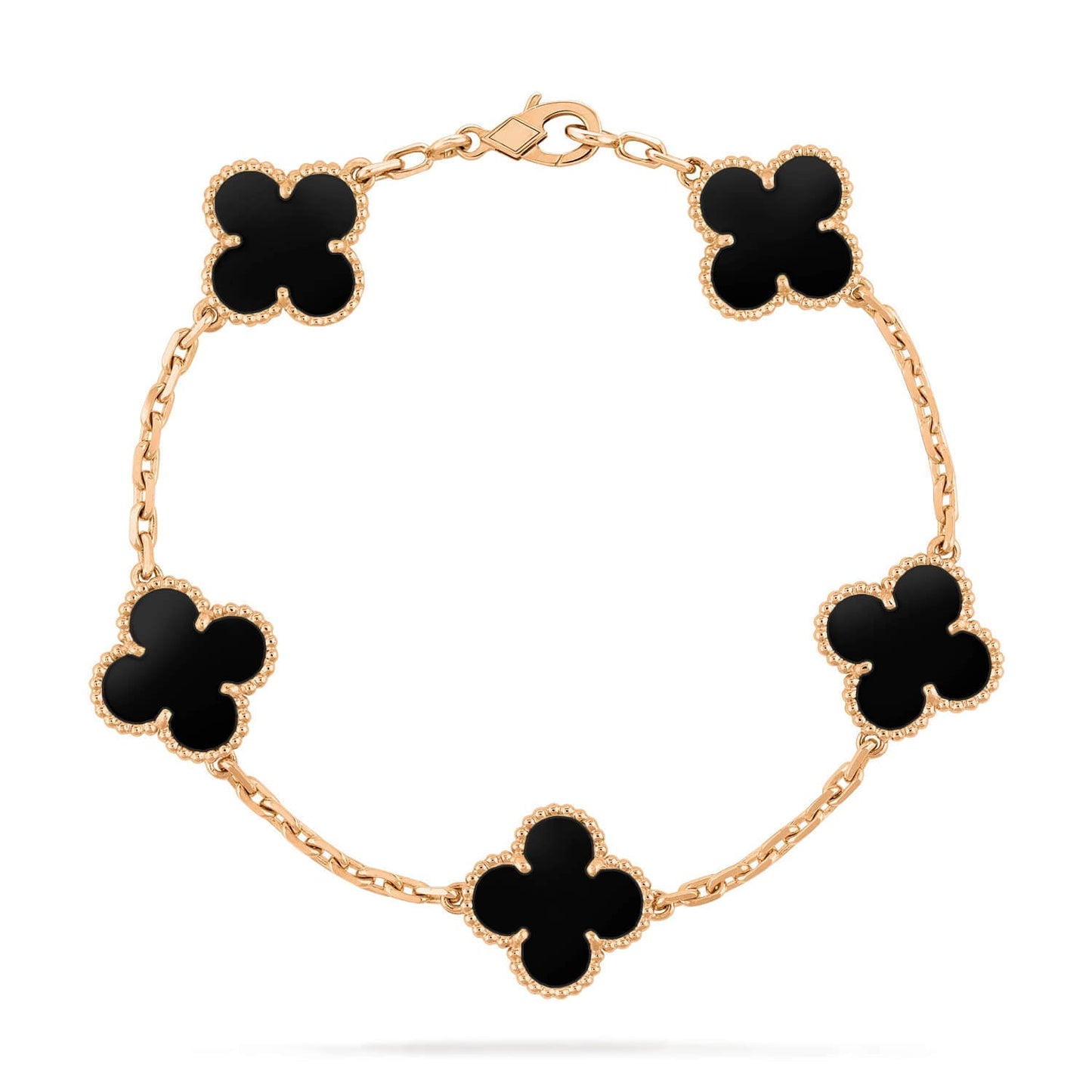 [Echo Fine ]CLOVER  5 MOTIFS BLACK ONYX BRACELET