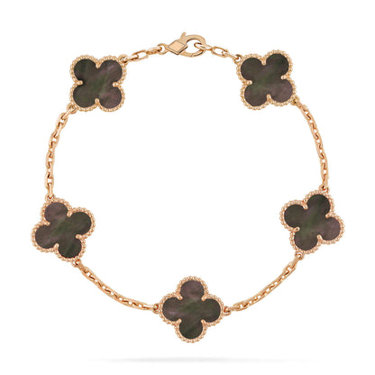 [Echo Fine ]CLOVER 5 MOTIF GRAY MOP  BRACELET