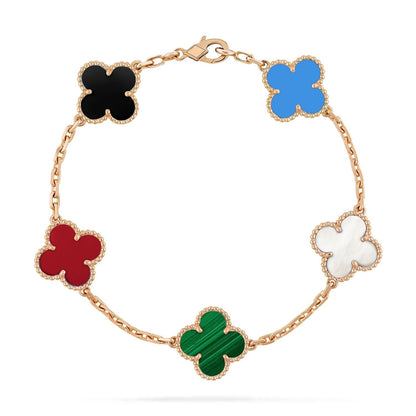 [Echo Fine ]CLOVER 5 MOTIFS MULTICOLOR  BRACELET