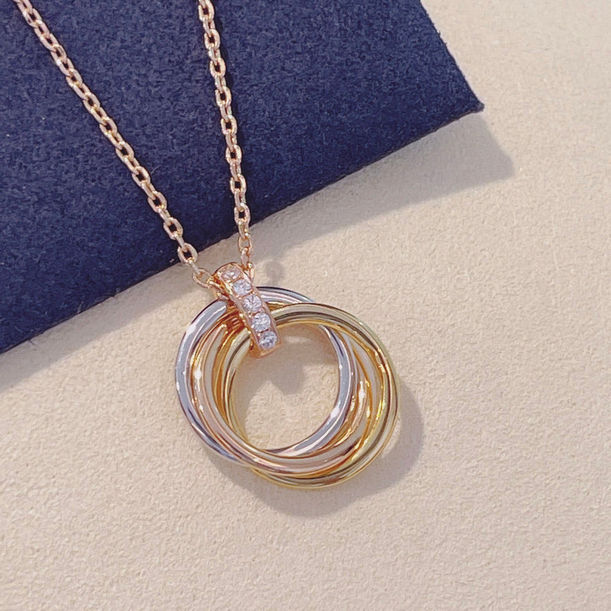 [Echo Fine ]TRINITY NECKLACE GOLD  DIAMONDS