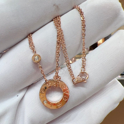 [Echo Fine ]LOVE NECKLACE 16MM 2 DIAMONDS