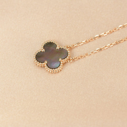 [Echo Fine ]CLOVER 15MM  GRAY MOTHER OF PEARL NECKLACE