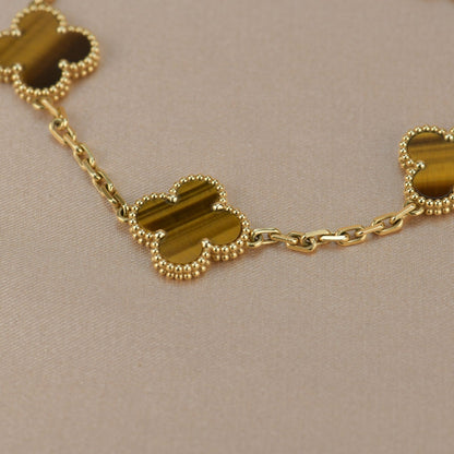 [Echo Fine ]CLOVER  5 MOTIFS TIGER EYE BRACELET
