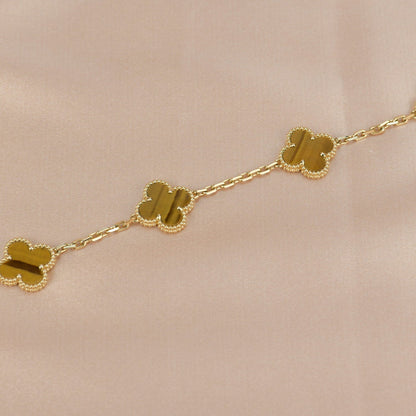 [Echo Fine ]CLOVER  5 MOTIFS TIGER EYE BRACELET